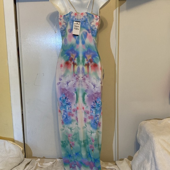 Afrm dress. Size small.colors blue and mint - Picture 6 of 8